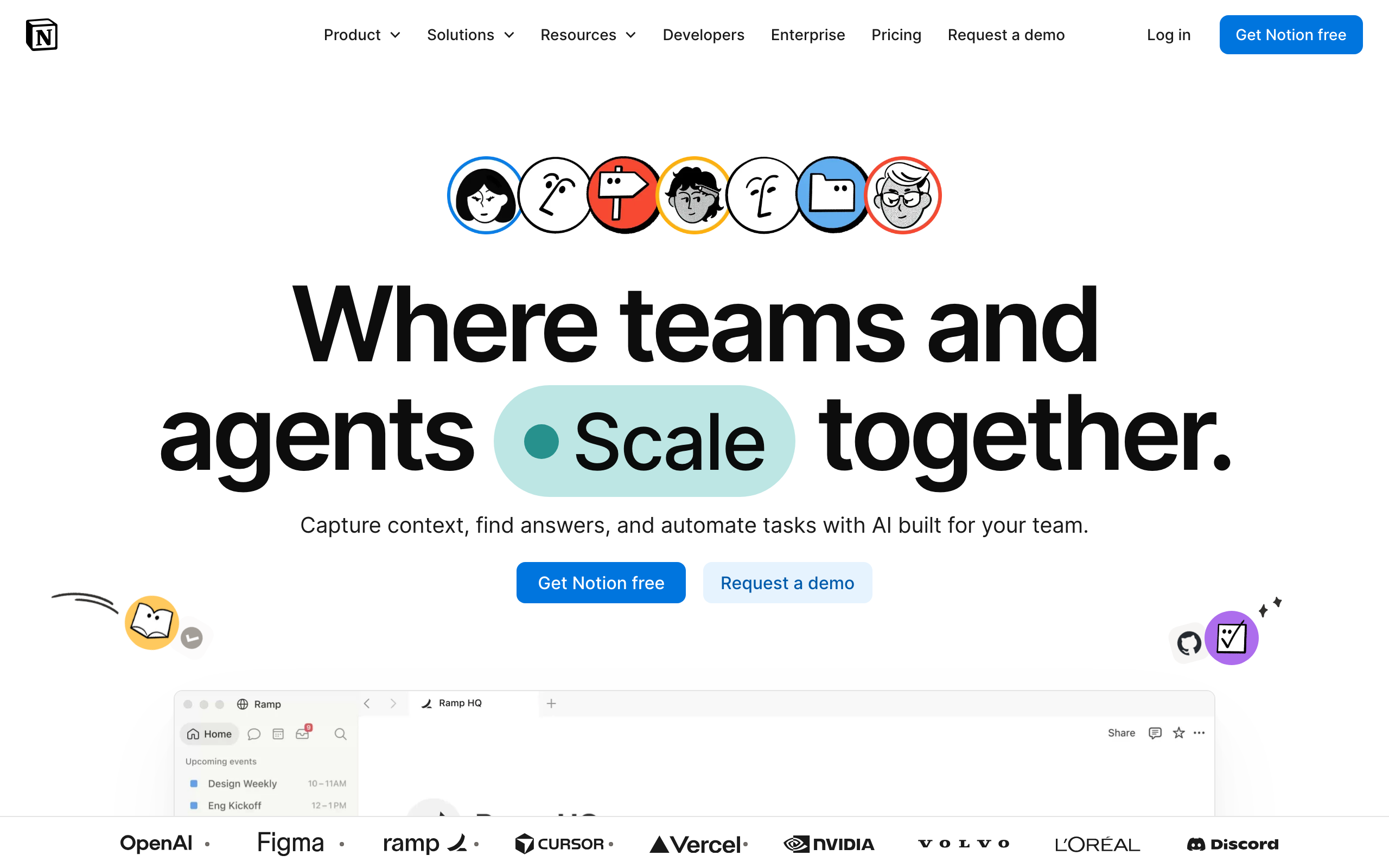 Notion homepage in 2026: Where teams and agents scale together